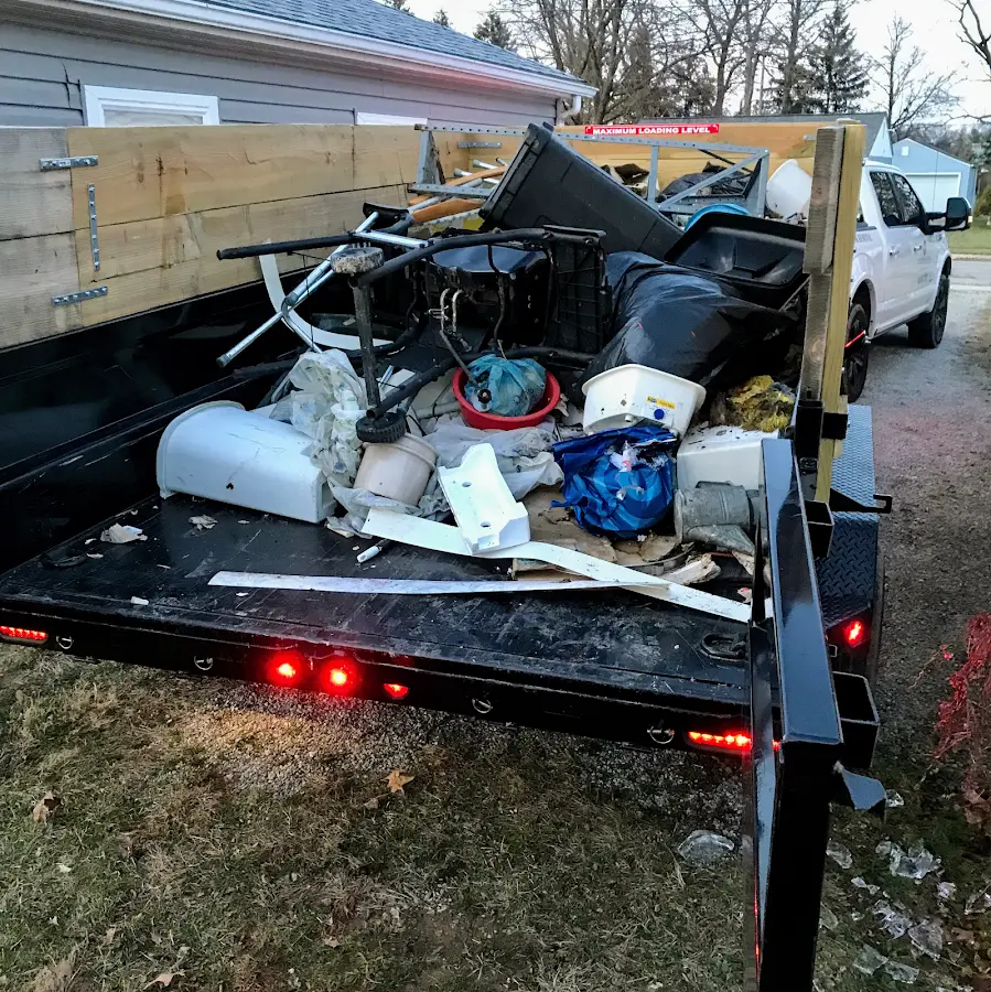 Roll-off dumpster delivered to a residential driveway in Sturgis
